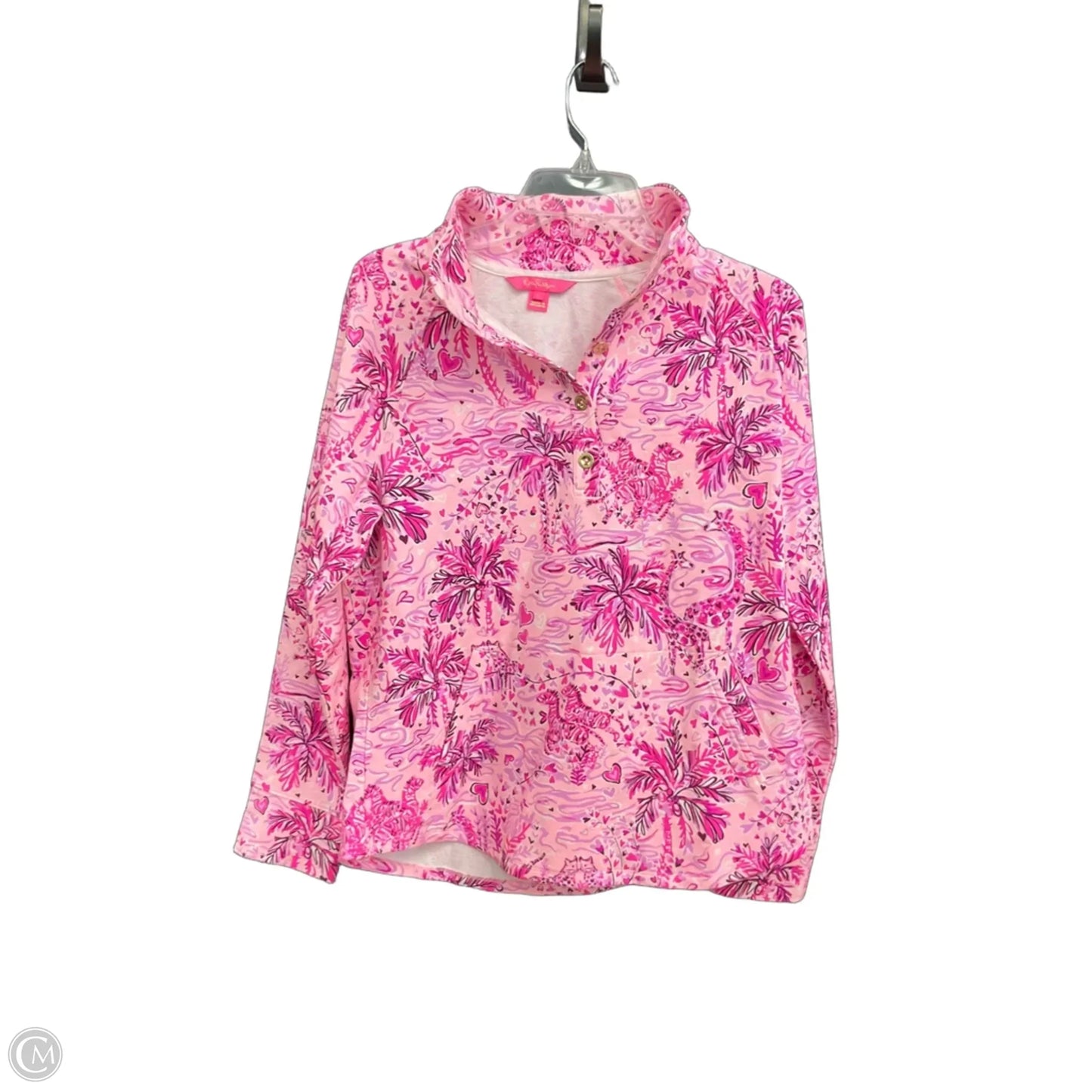 Top Long Sleeve Designer By Lilly Pulitzer In Pink, Size: L