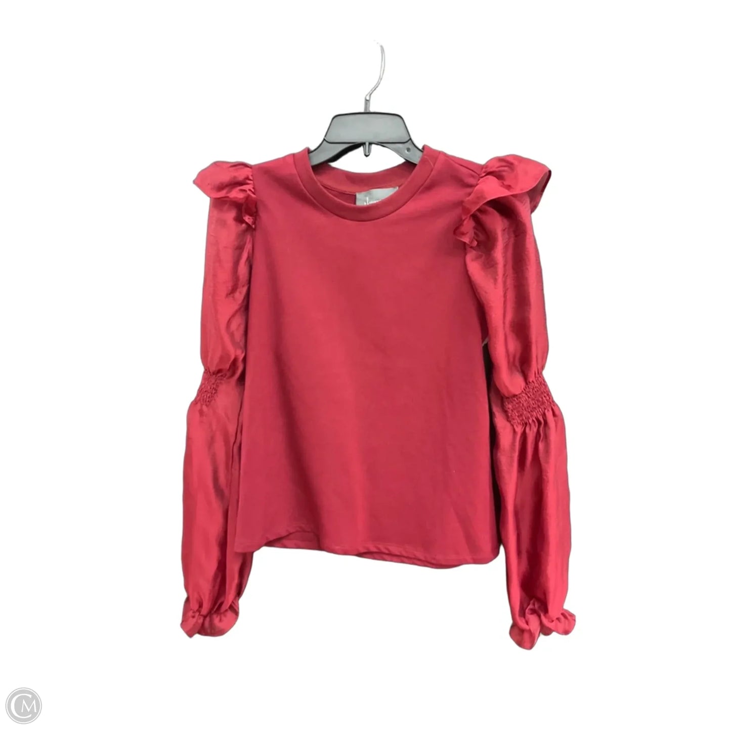 Top Long Sleeve By Anthropologie In Maroon, Size: Xs