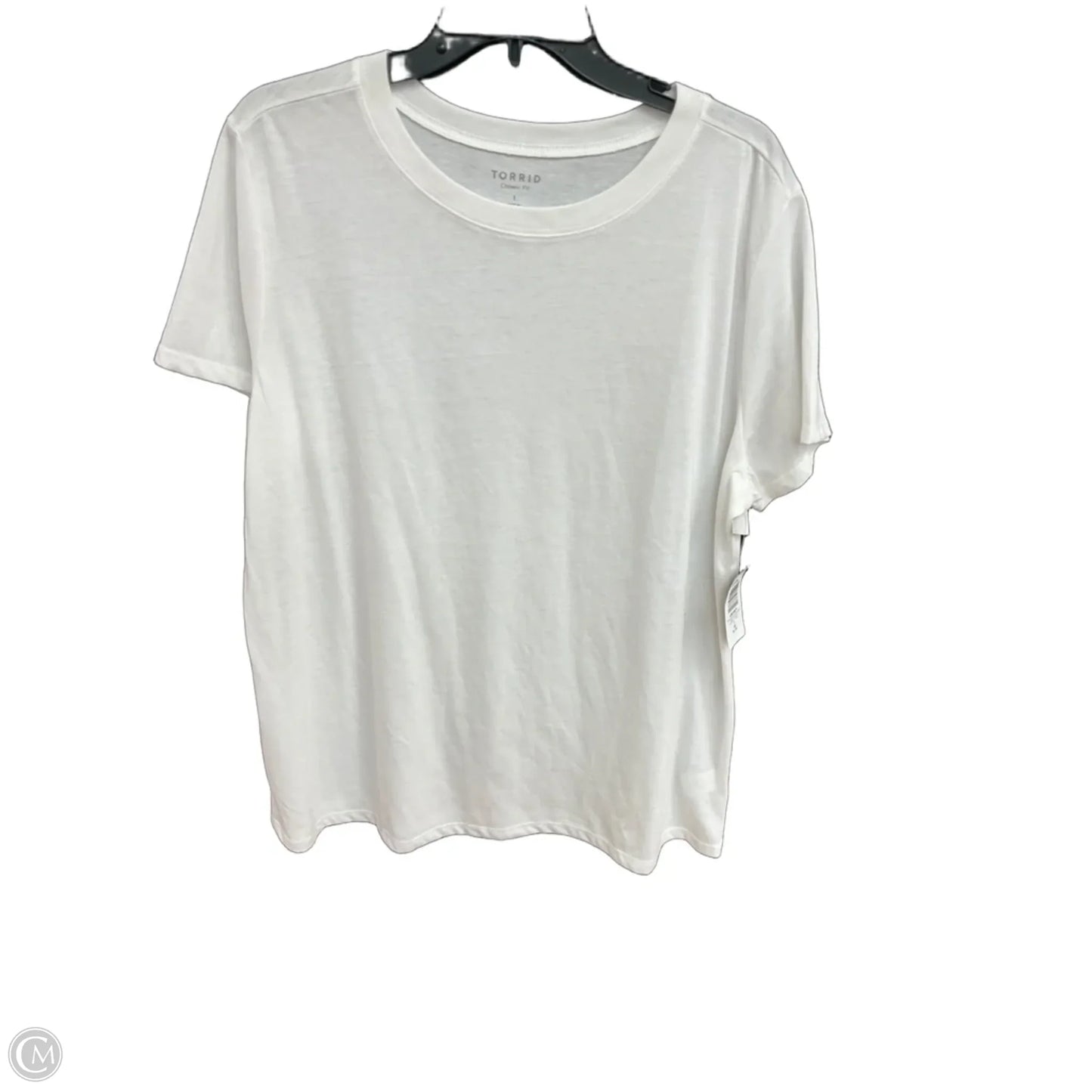 Top Short Sleeve By Torrid In White, Size: 1x