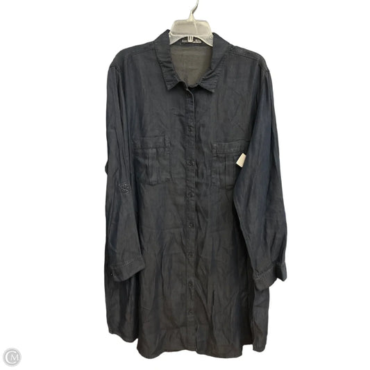 Dress Casual Midi By Black Tape In Blue, Size: 2x