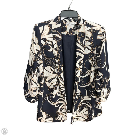 Blazer By Chicos In Floral Print, Size: M