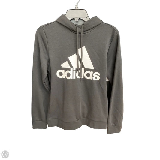 Athletic Sweatshirt Hoodie By Adidas In Black, Size: S