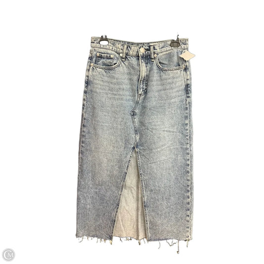 Skirt Midi By Rag And Bone In Blue Denim, Size: 4