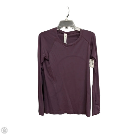 Athletic Top Long Sleeve Crewneck By Lululemon In Purple, Size: M