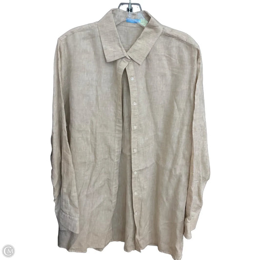 Blouse Long Sleeve By J Mclaughlin In Tan, Size: 2x