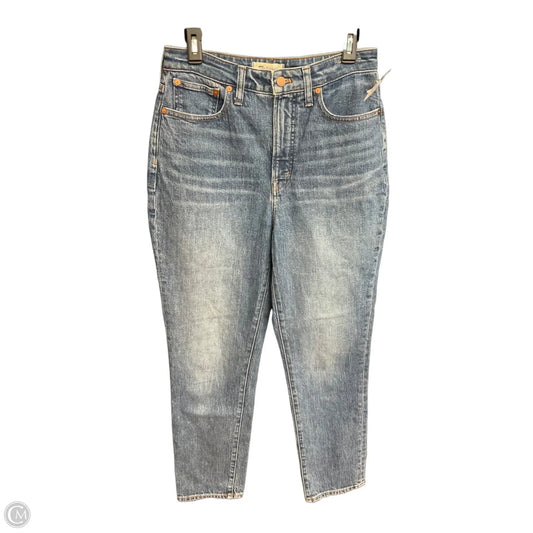 Jeans Straight By Madewell In Blue Denim, Size: 8