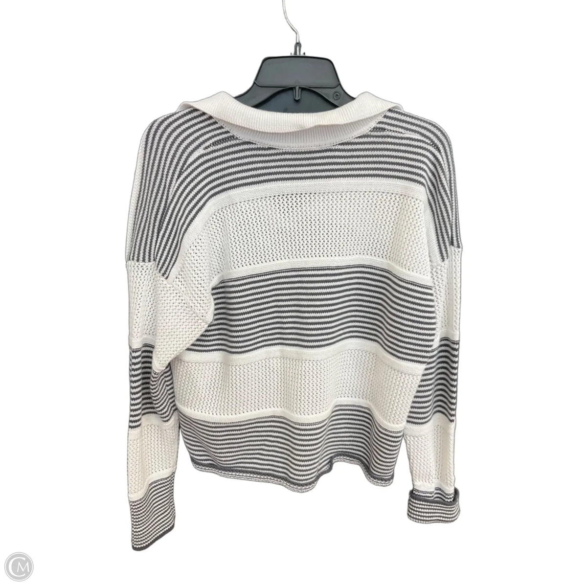 Sweater By Splendid In Grey & White, Size: S