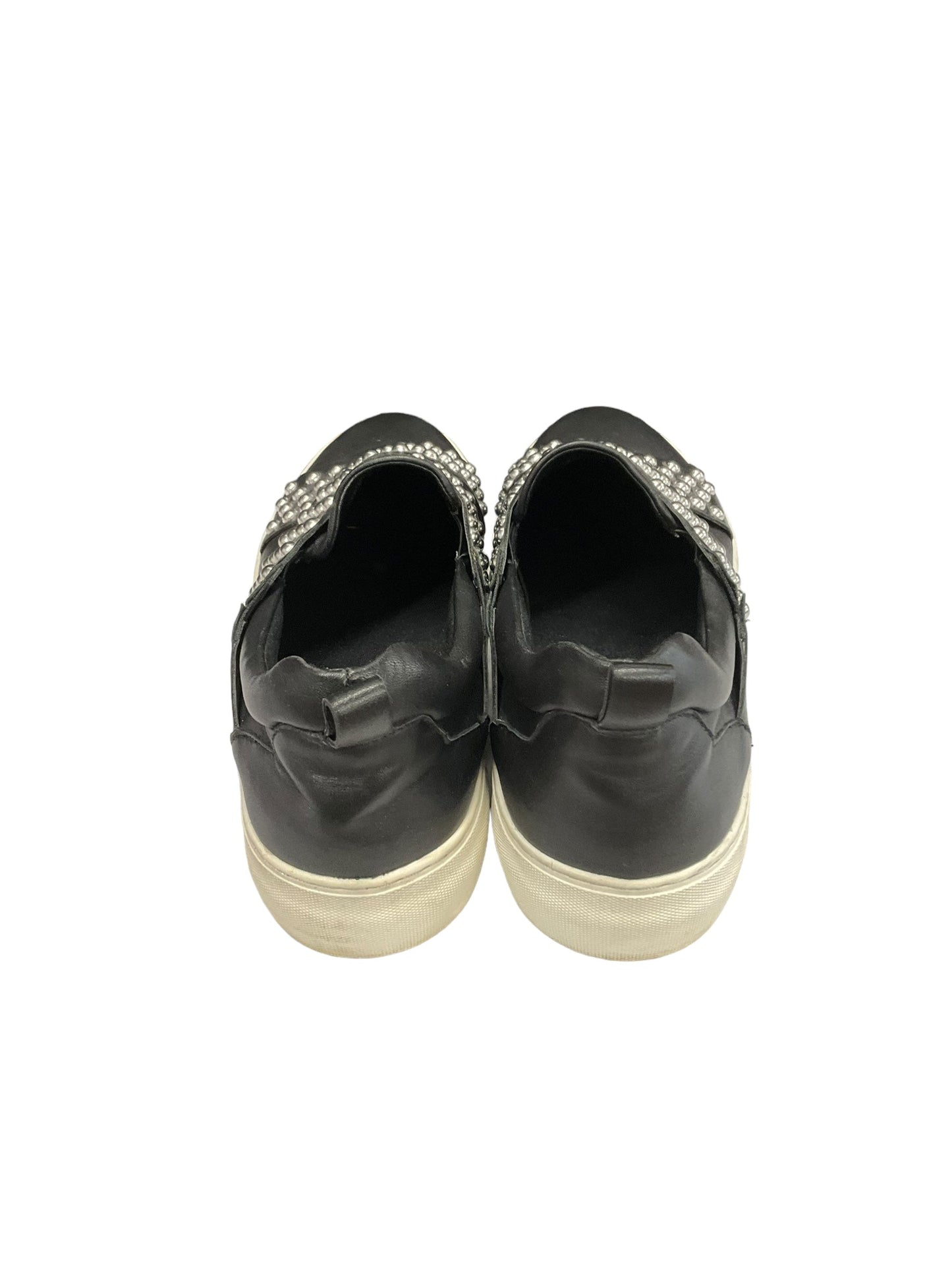 Black Shoes Flats J Slides, Size 10