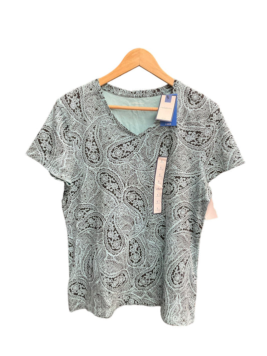 Paisley Print Top Short Sleeve Croft And Barrow, Size L