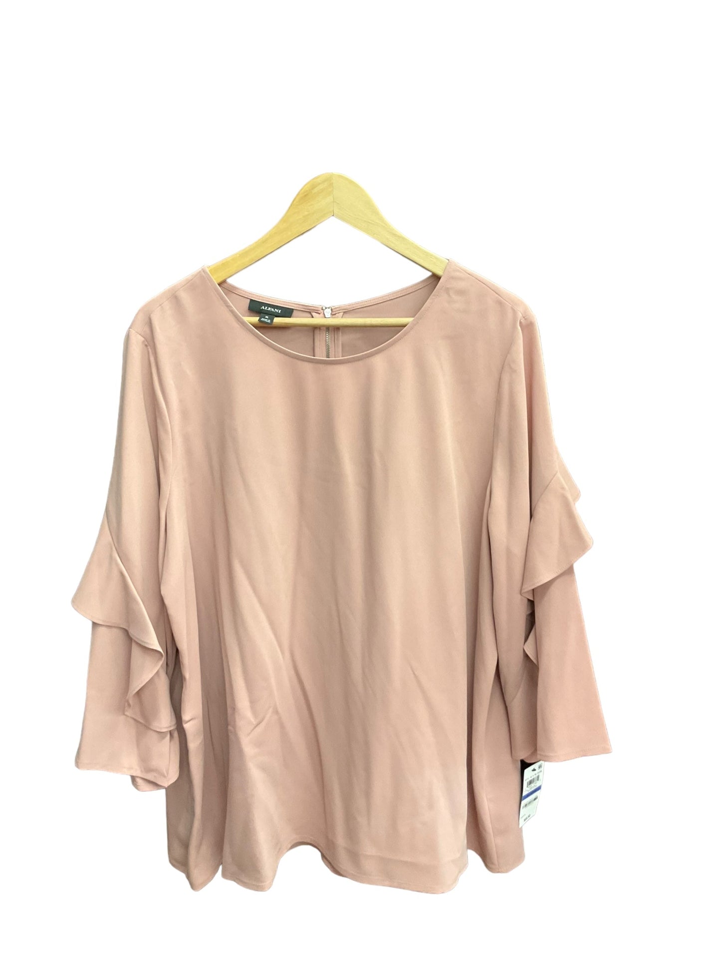 Pink Top 3/4 Sleeve Alfani, Size Xl