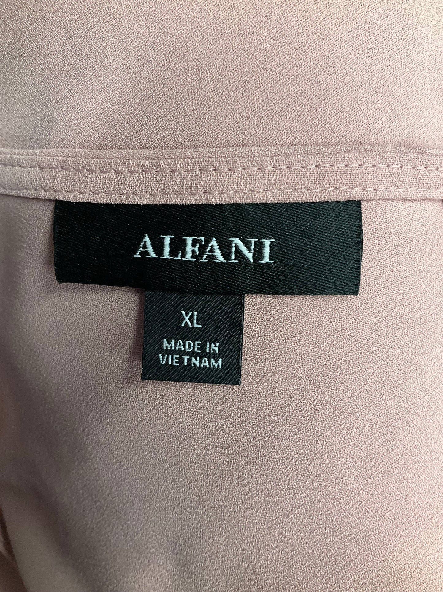 Pink Top 3/4 Sleeve Alfani, Size Xl