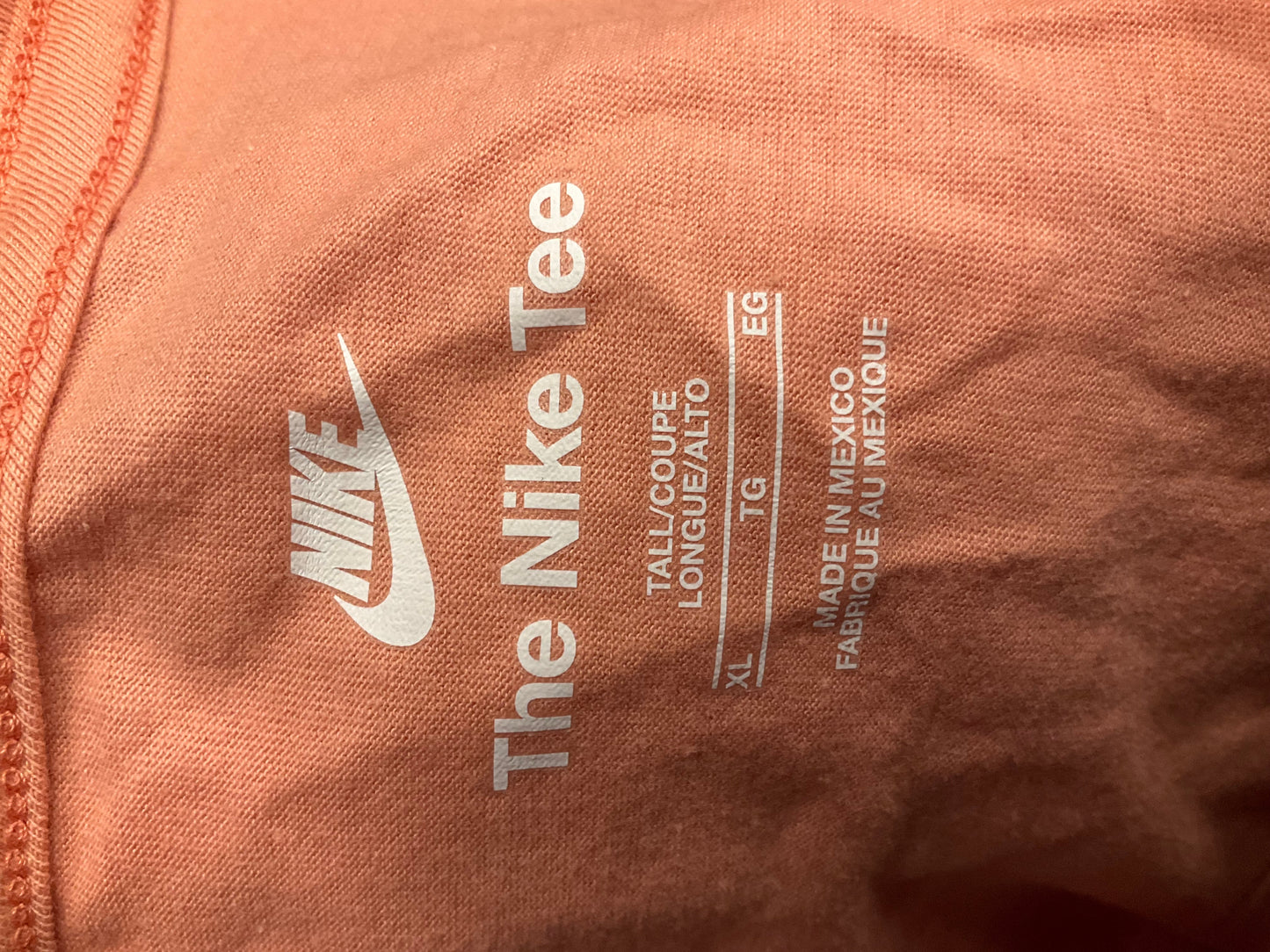 Orange Athletic Top Short Sleeve Nike Apparel, Size Xl