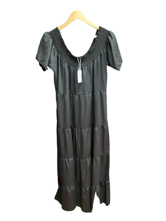 Black Dress Casual Maxi Clothes Mentor, Size Xl