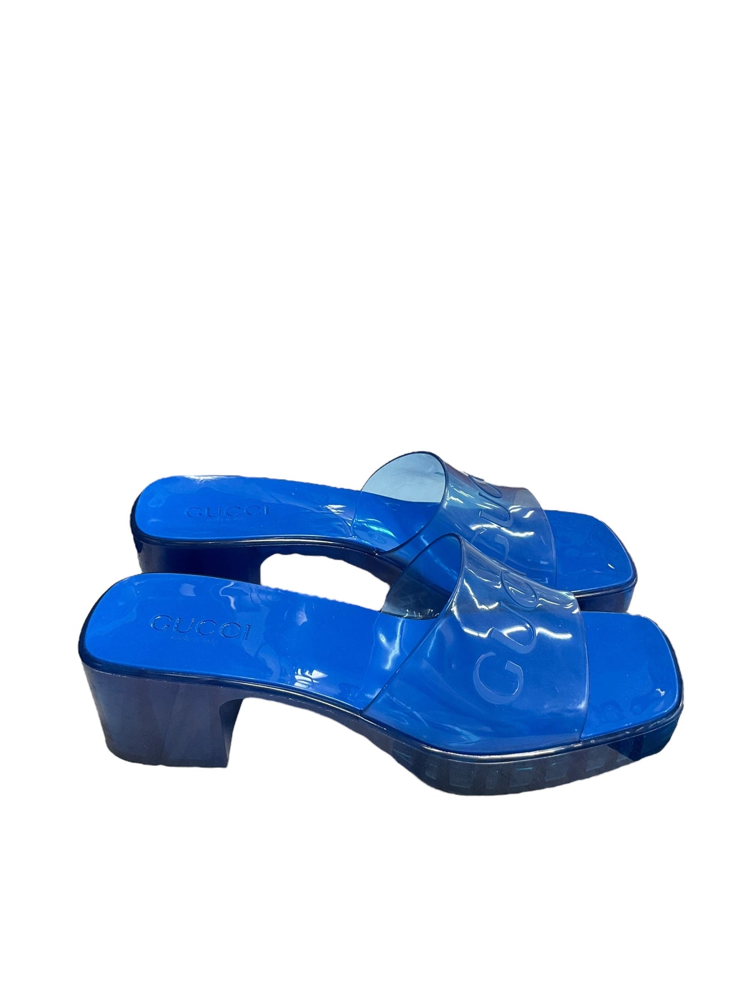 Blue Sandals Designer Gucci, Size 13