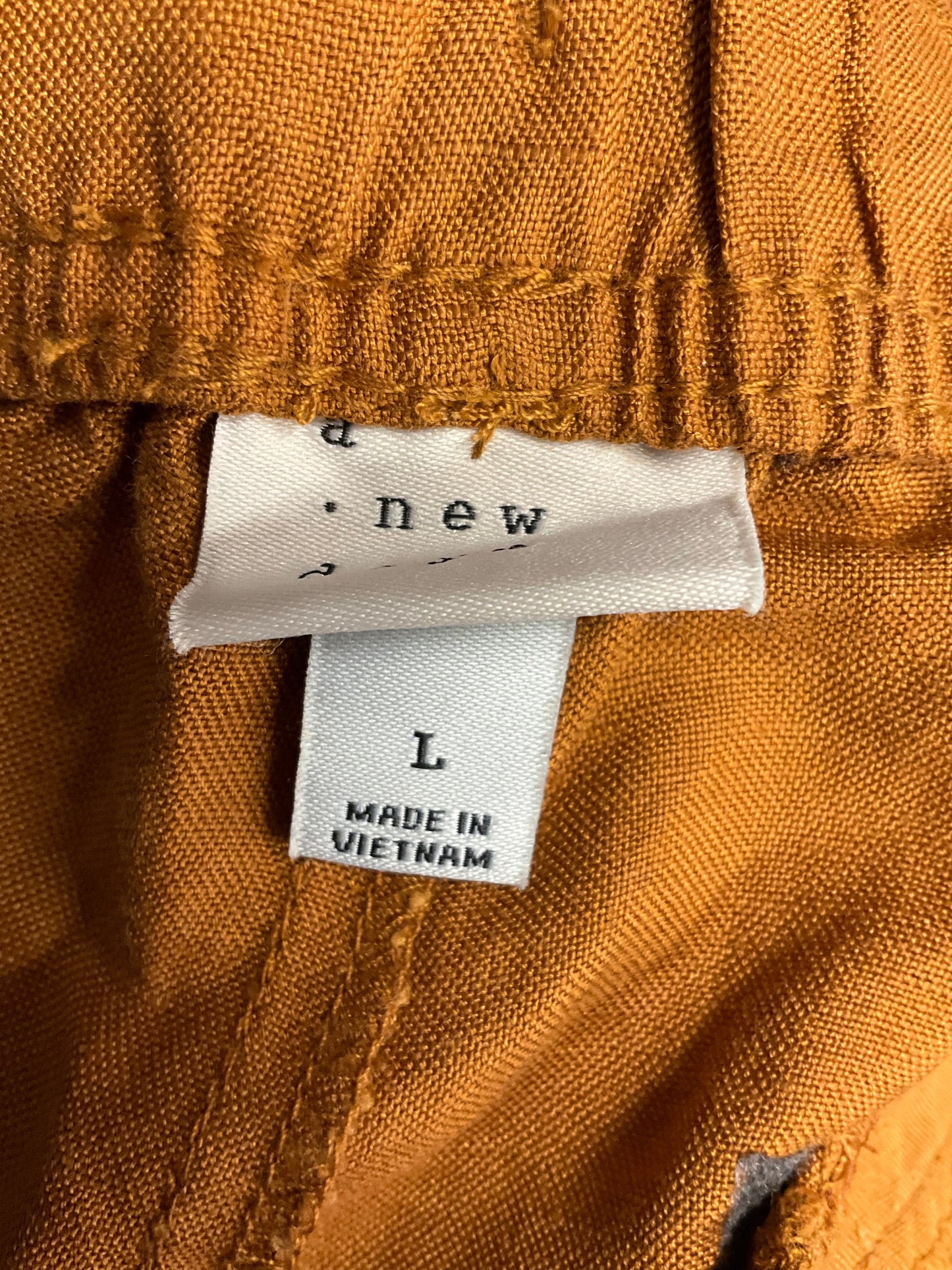 Brown Pants Linen A New Day, Size L
