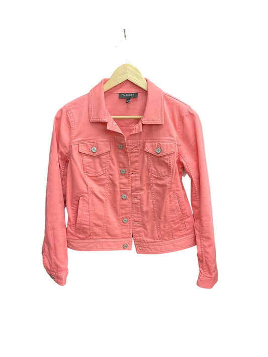 Jacket Denim By Talbots In Orange, Size: Xs