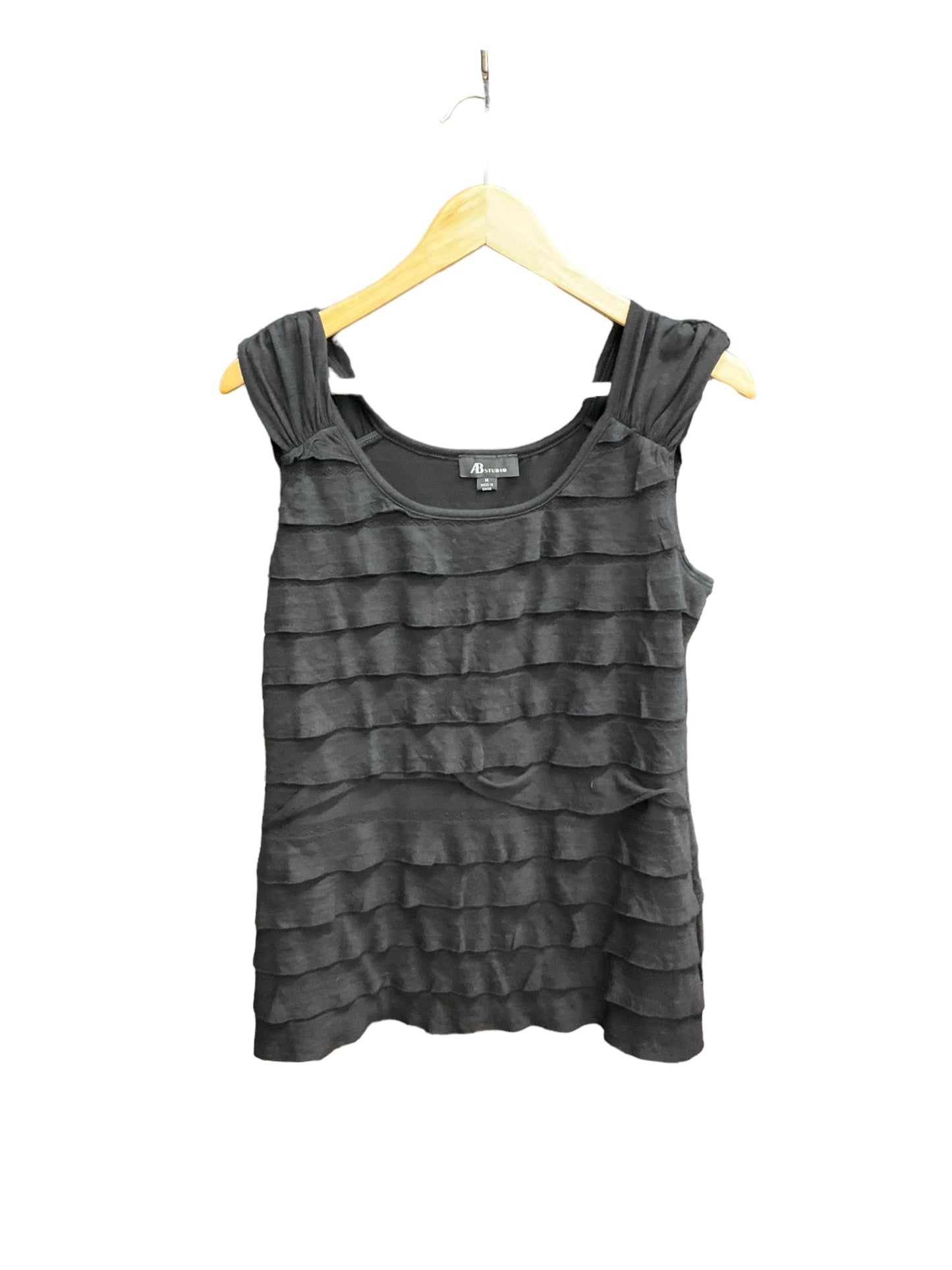 Black Top Sleeveless Ab Studio, Size M