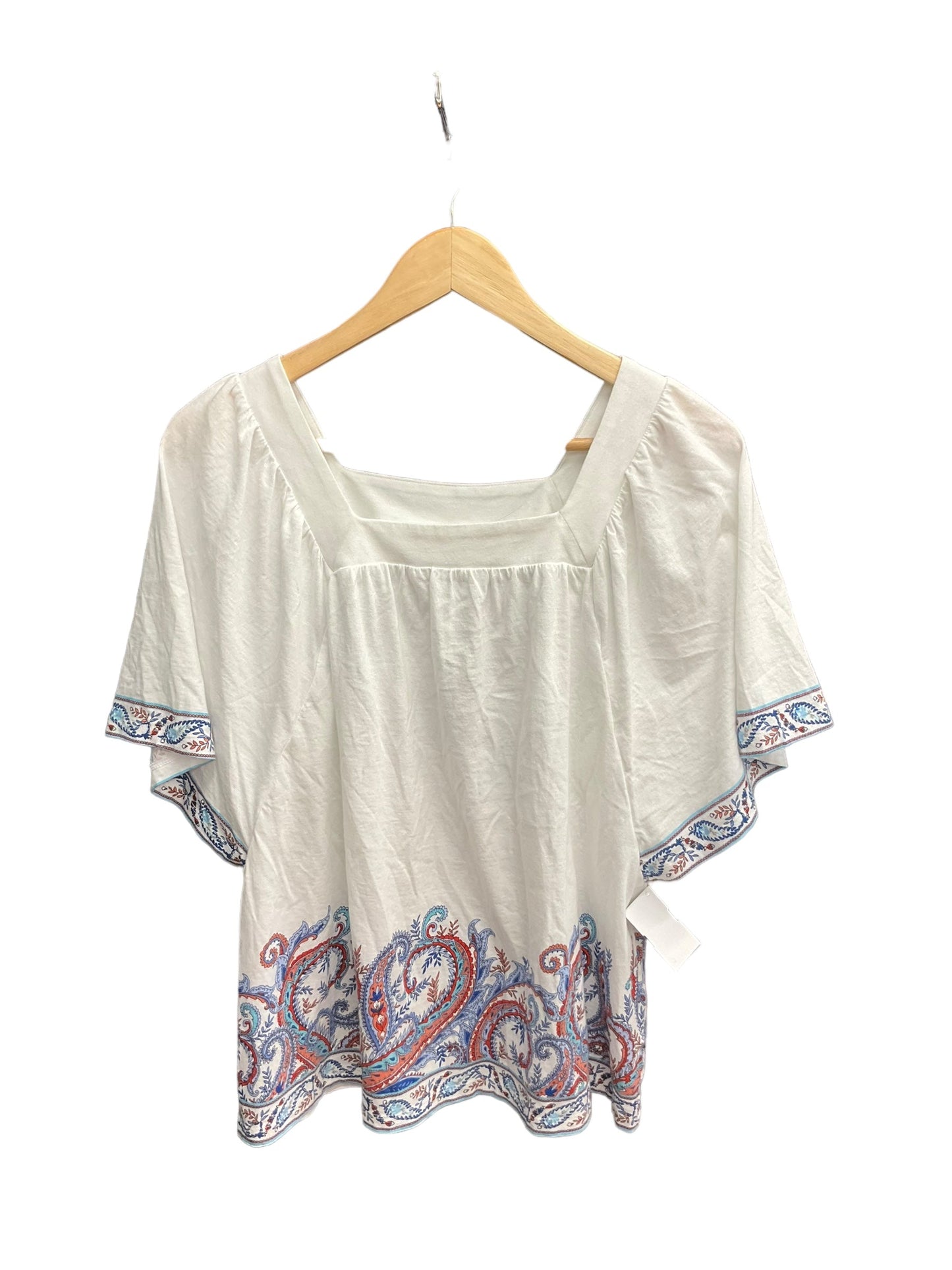 White Top 3/4 Sleeve J. Jill, Size M