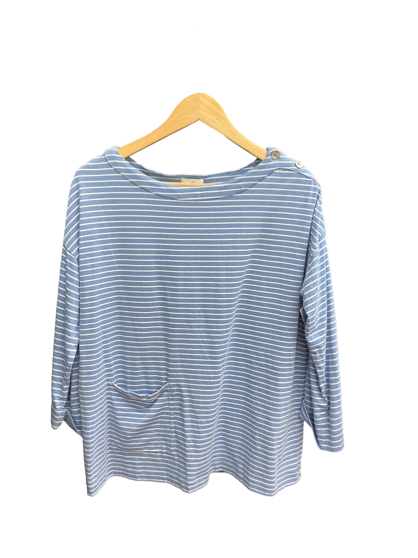 Striped Pattern Top 3/4 Sleeve J. Jill, Size M