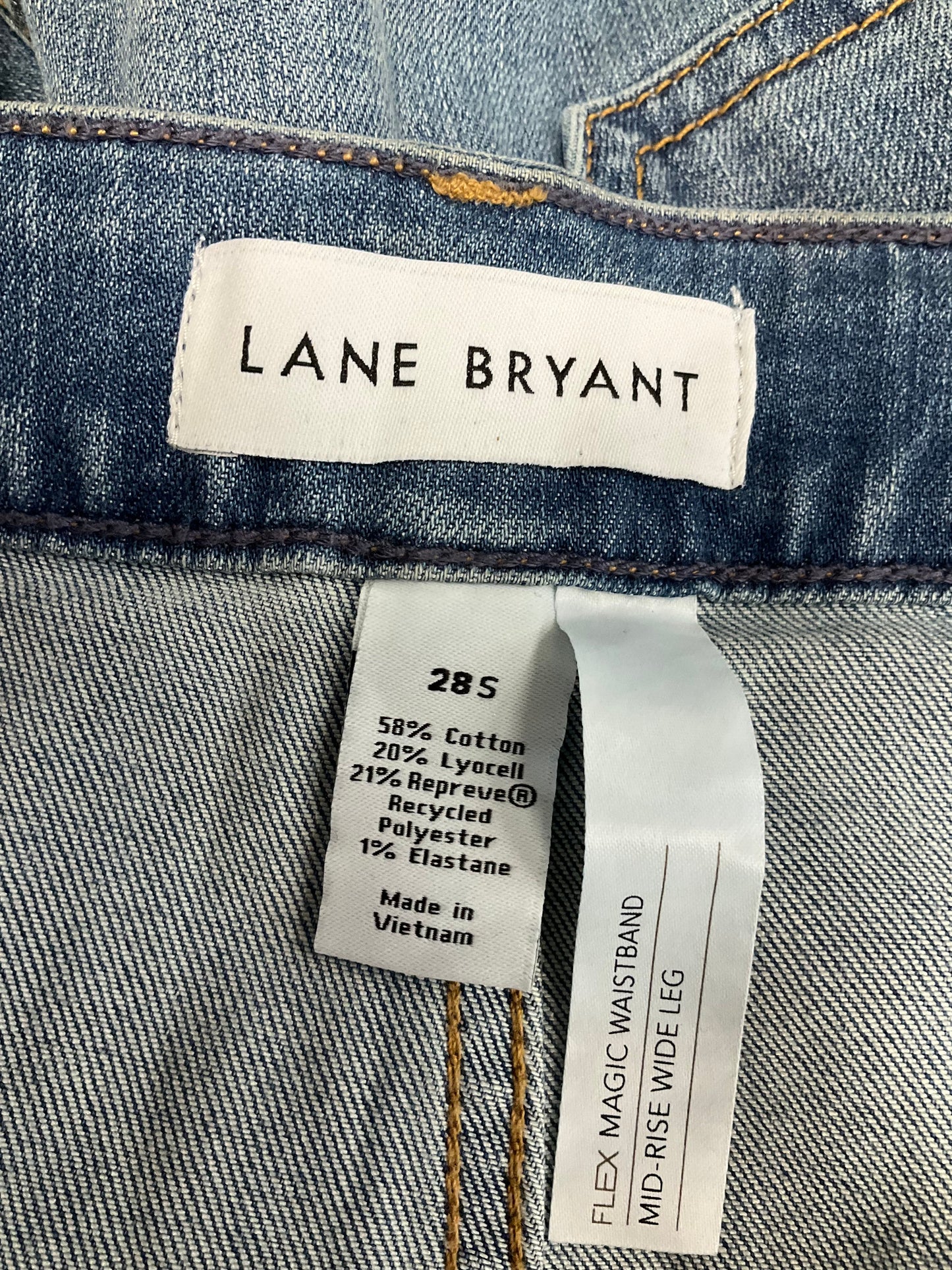 Jeans Wide Leg By Lane Bryant In Blue Denim, Size: 28