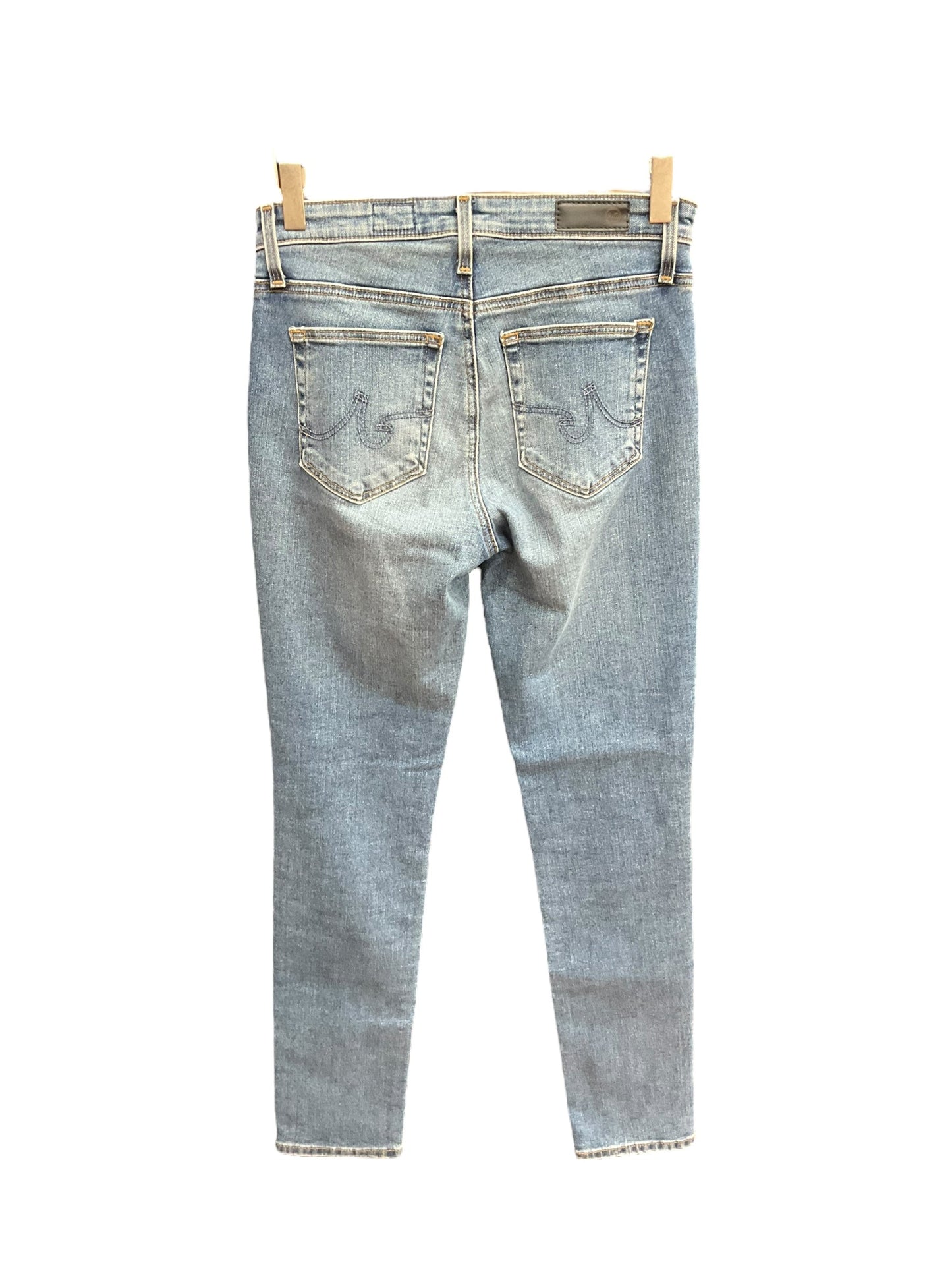 Blue Denim Jeans Skinny Adriano Goldschmied, Size 0