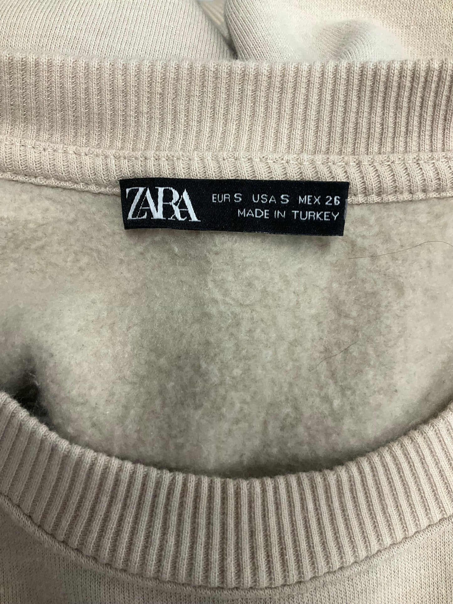 Tan Top Long Sleeve Zara, Size S