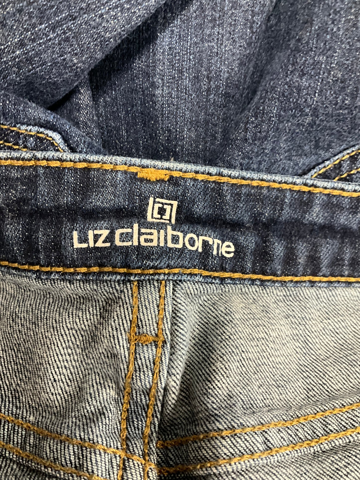 Jeans Straight By Liz Claiborne In Blue Denim, Size: 16