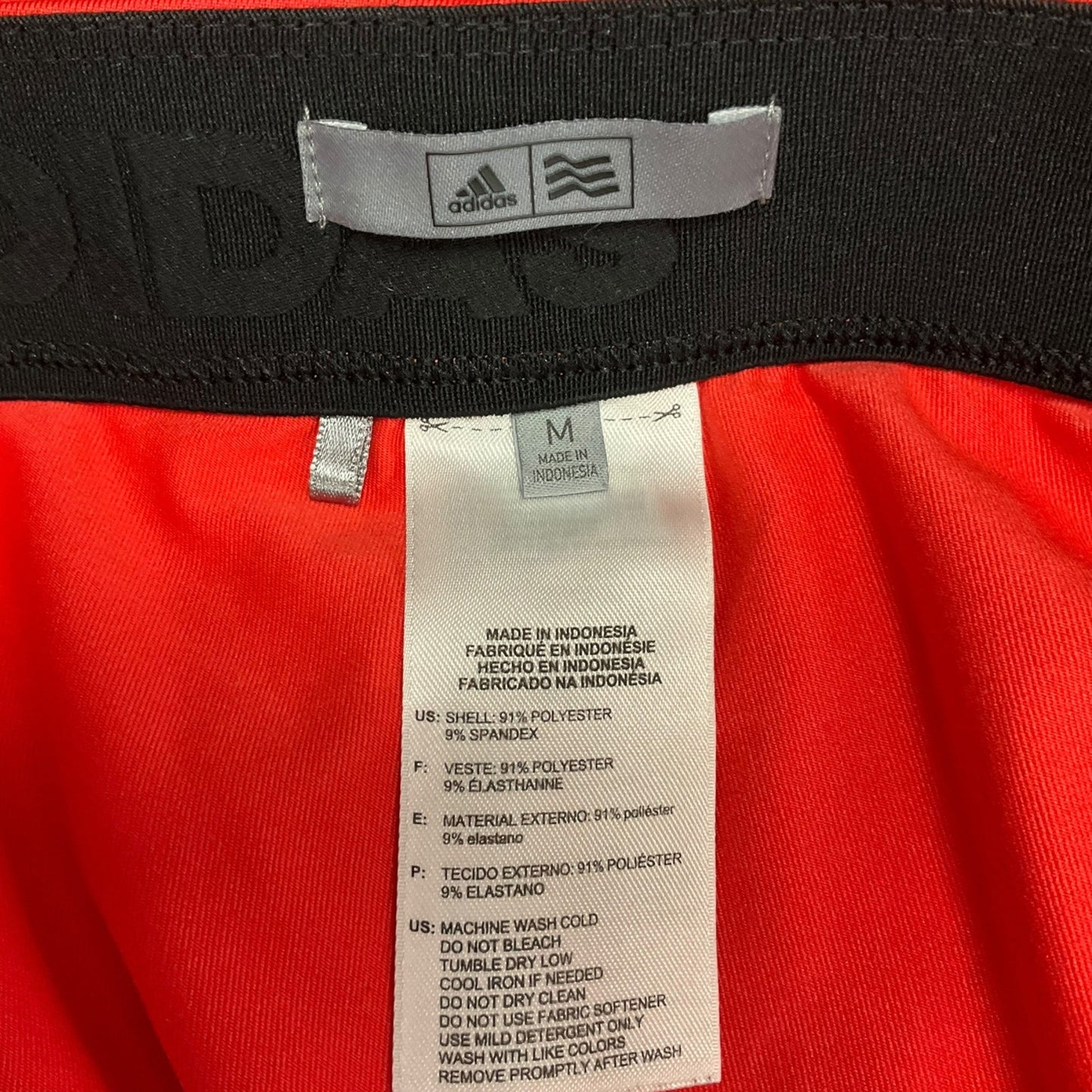 Athletic Skort By Adidas In Orange, Size: L