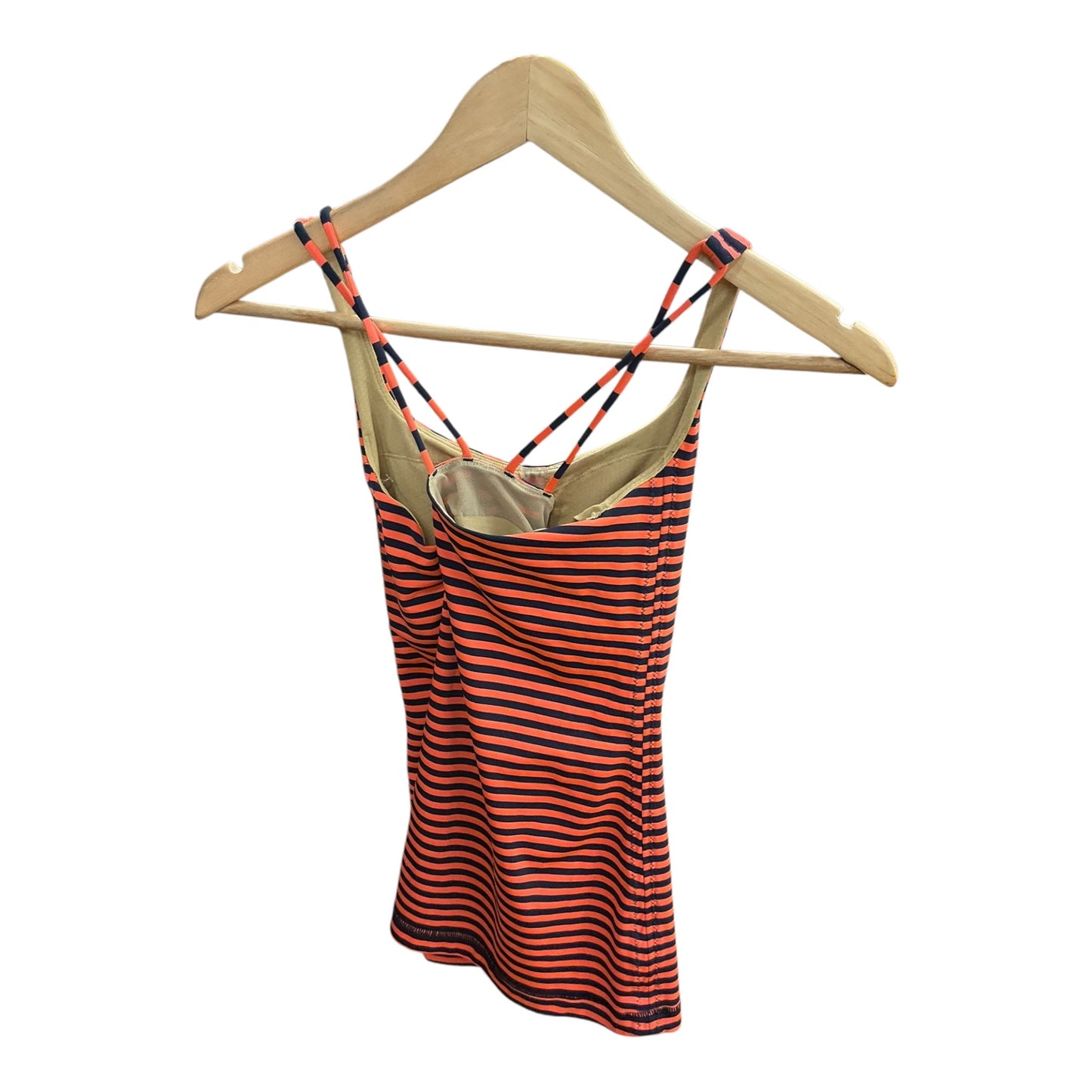 Athletic Tank Top By Lululemon In Striped Pattern, Size: M