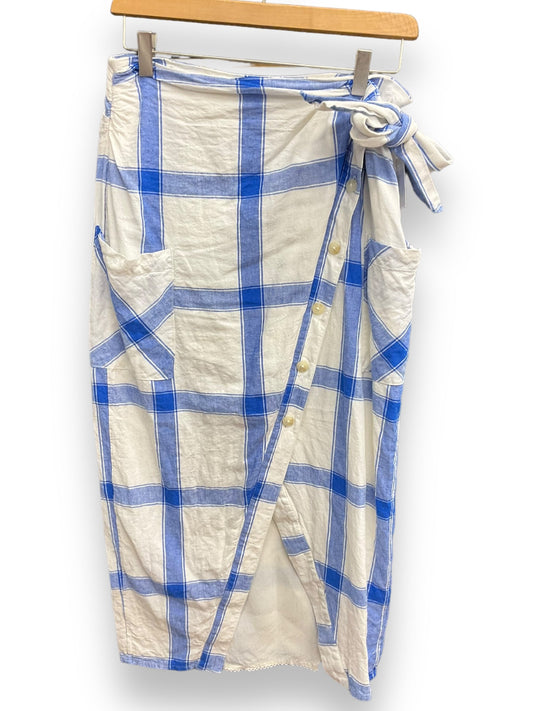 Skirt Maxi By Maeve In Blue & White, Size: M