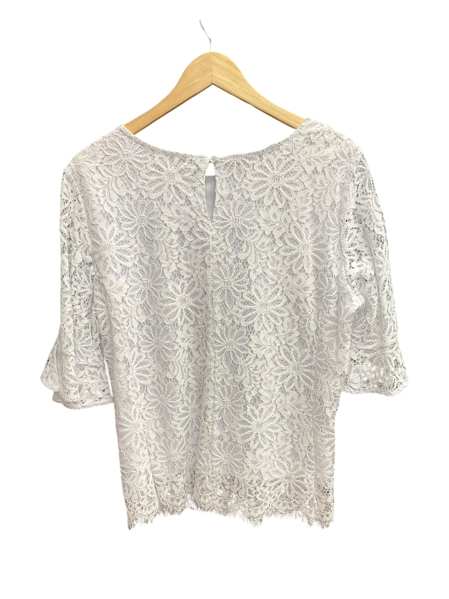 Top 3/4 Sleeve By Nanette Lepore In White, Size: L