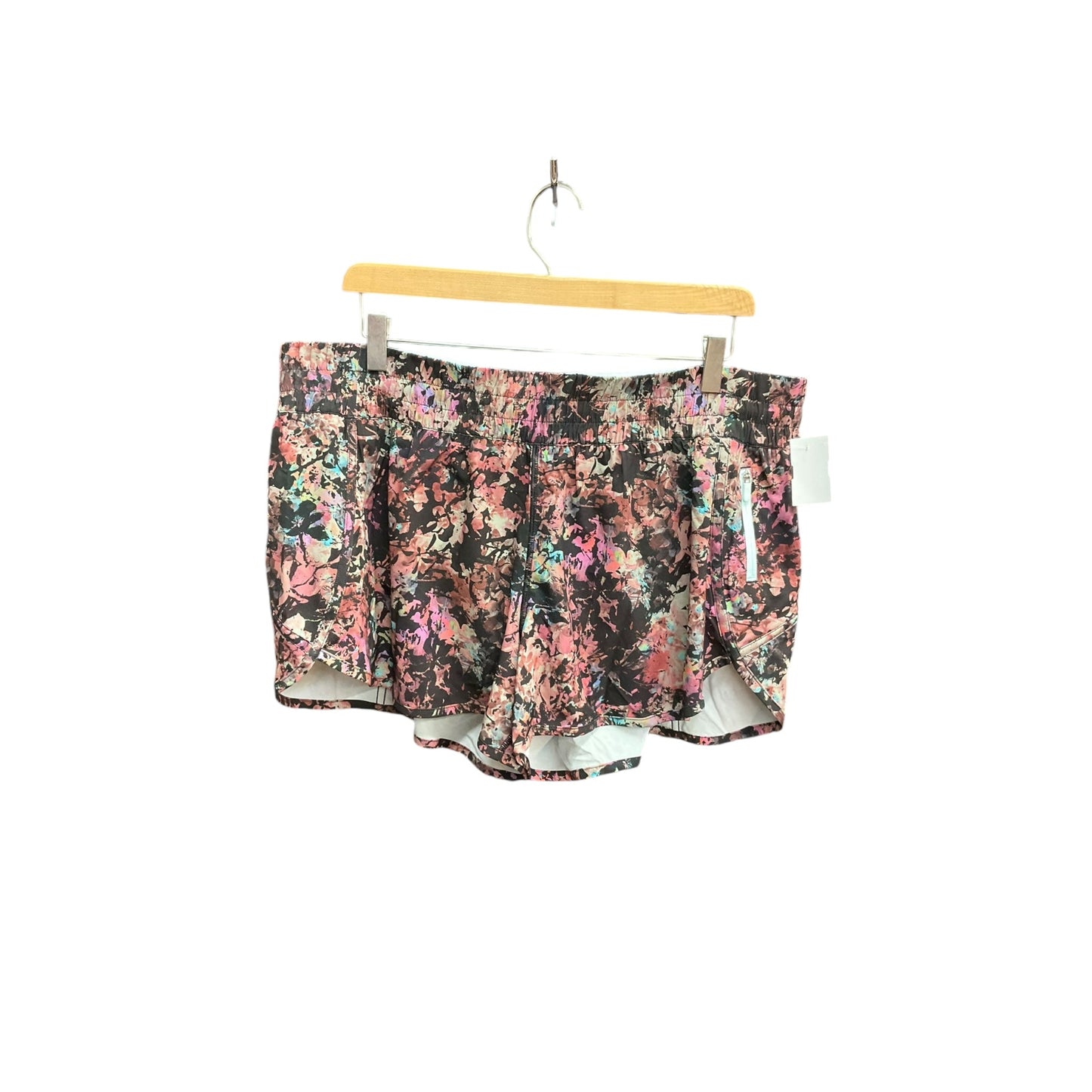 Athletic Shorts By Lululemon In Floral Print, Size: Xl