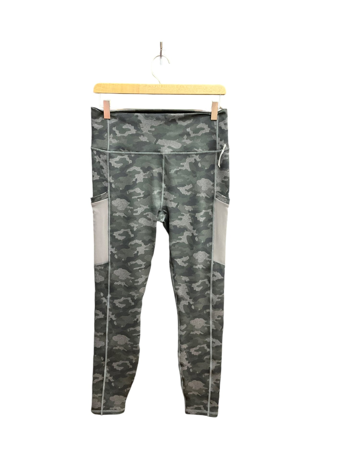 Athletic Leggings By Fabletics In Camouflage Print, Size: L