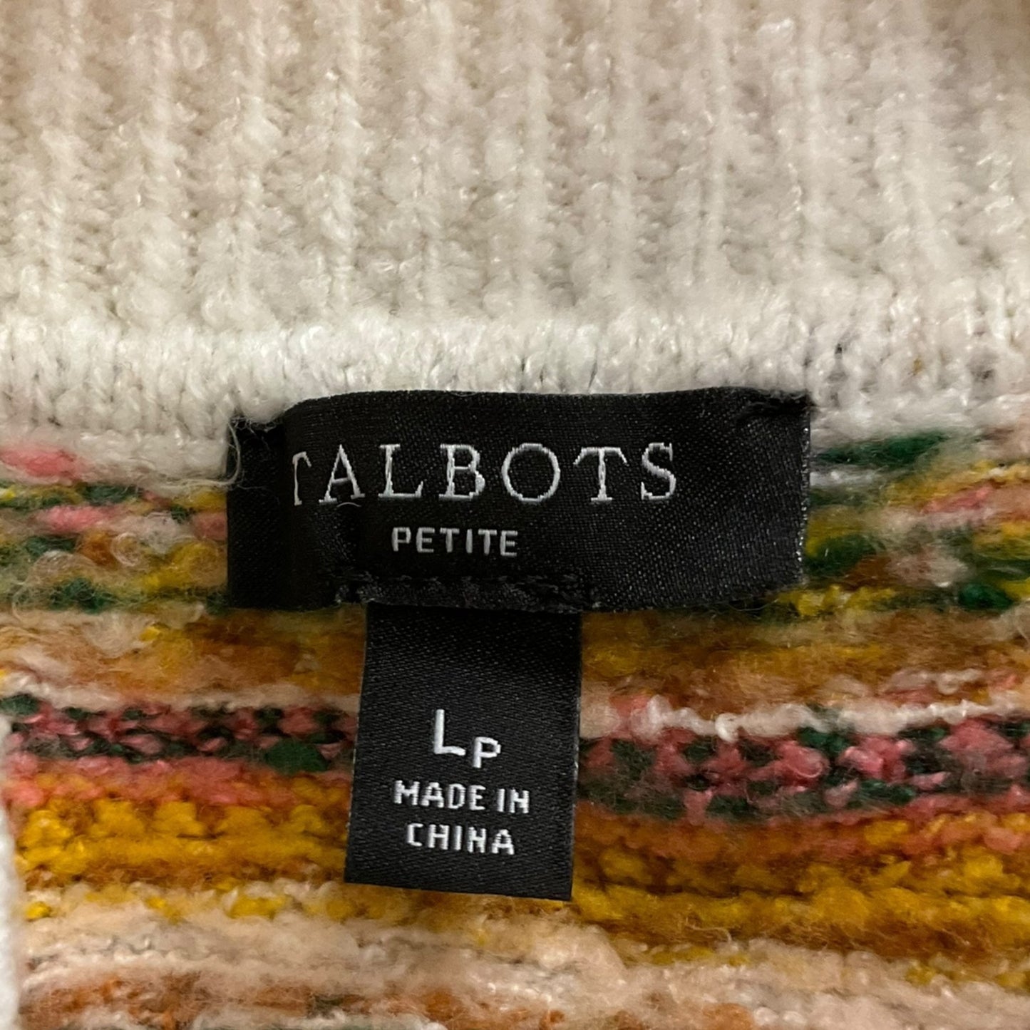 Sweater By Talbots In Multi-colored, Size: L