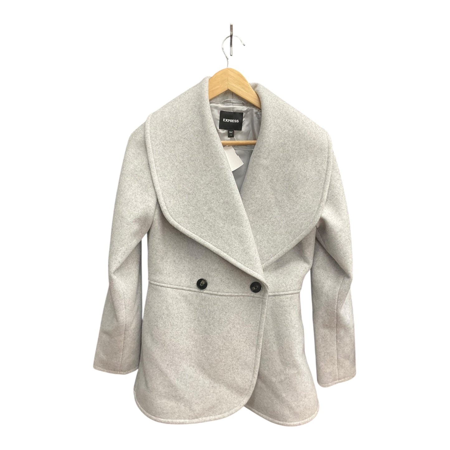 Coat Peacoat By Express In Grey, Size: S