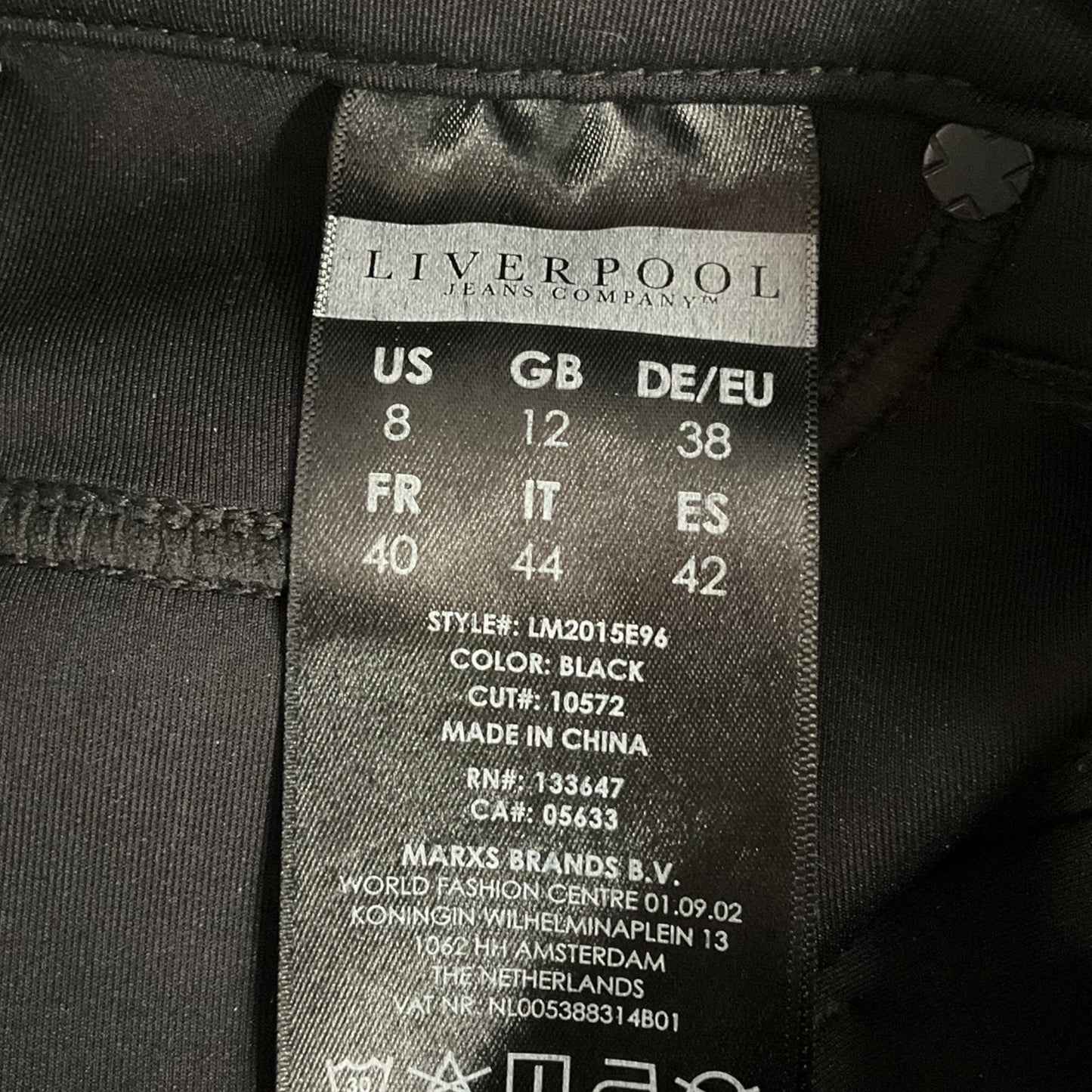 Pants Dress By Liverpool In Black, Size: 8