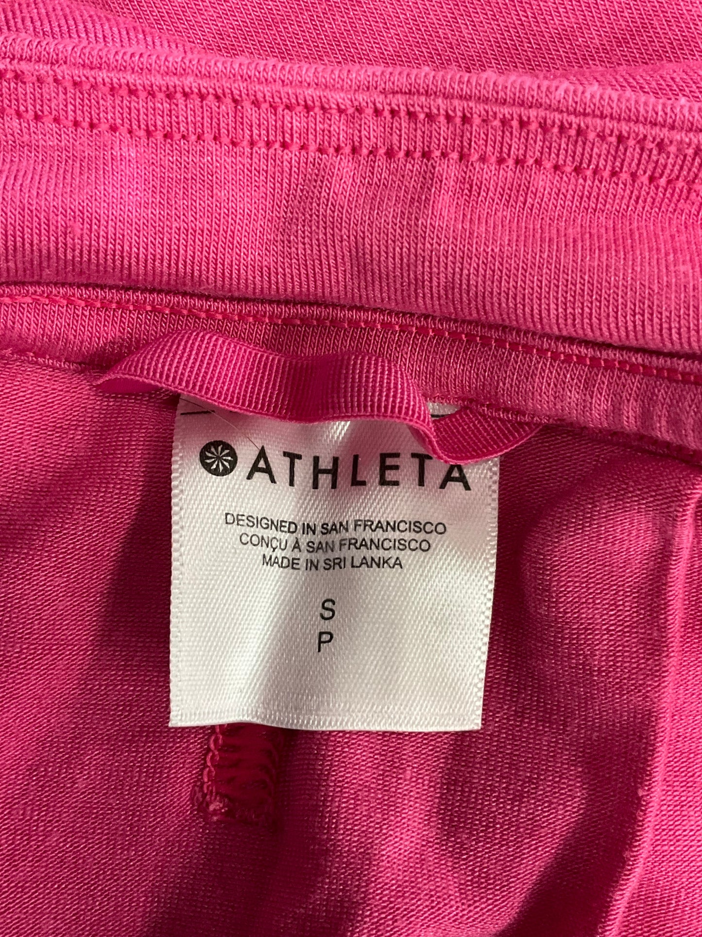 Athletic Top Short Sleeve By Athleta In Pink, Size: S