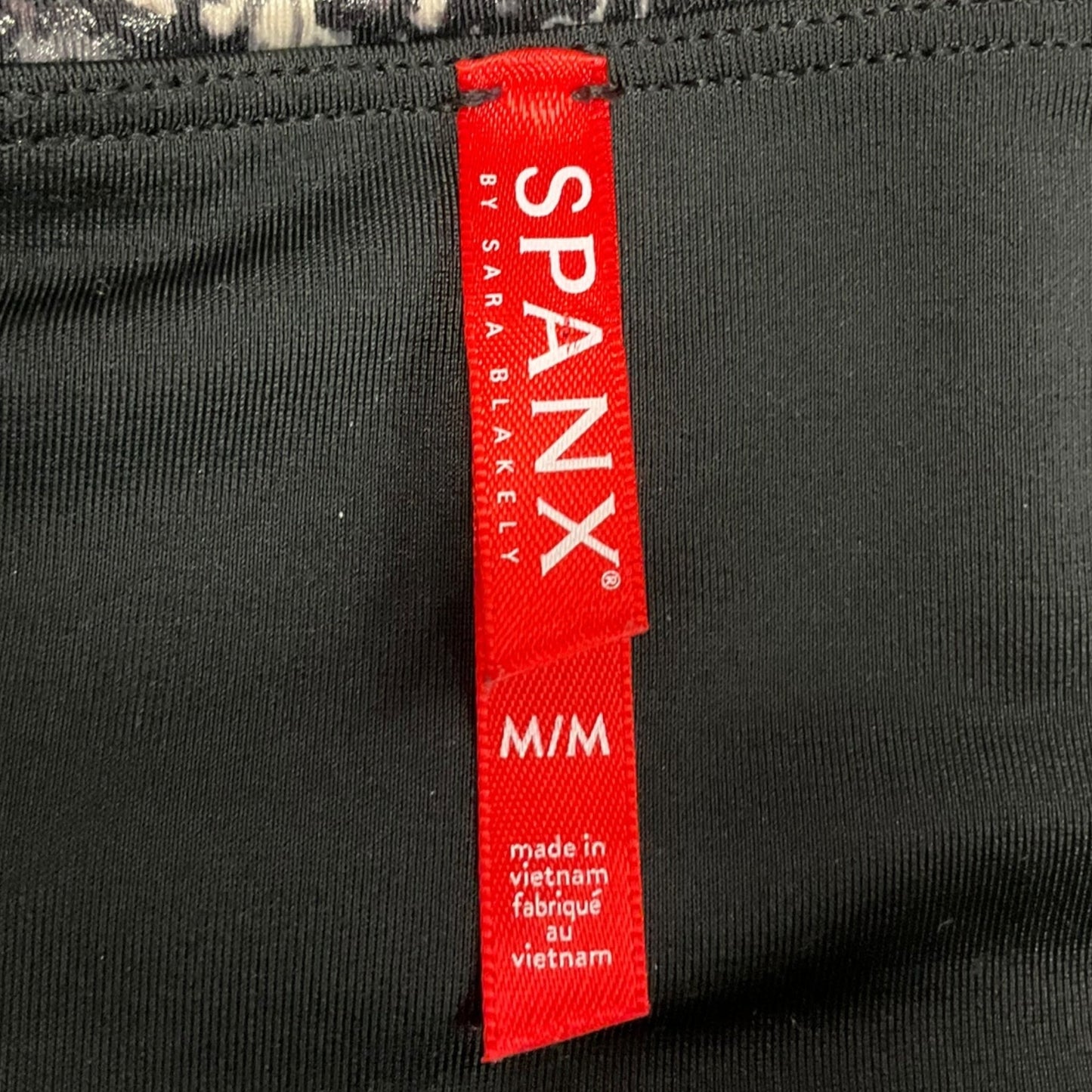 Athletic Leggings By Spanx In Black & Cream, Size: M