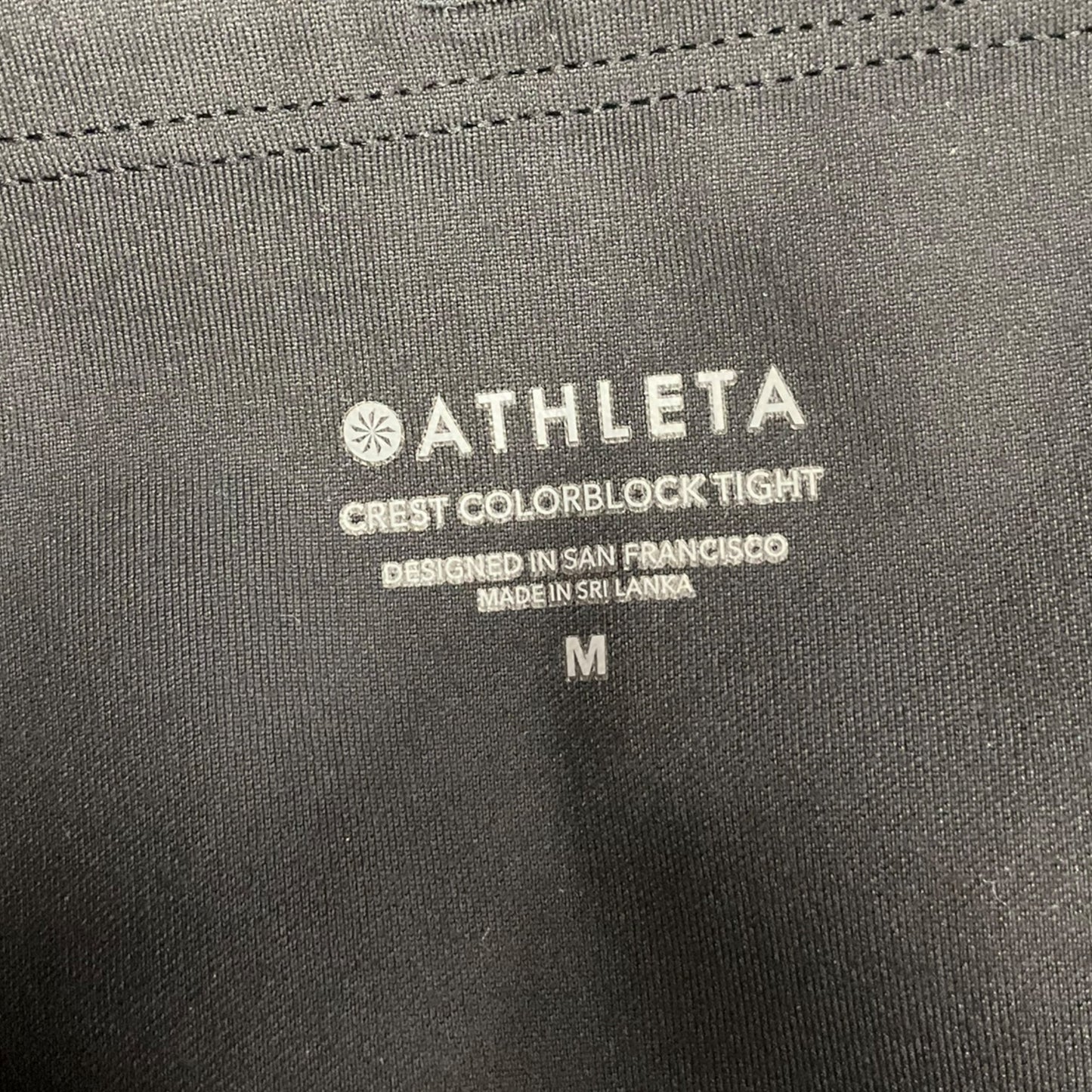 Athletic Leggings By Athleta In Black & Grey, Size: M