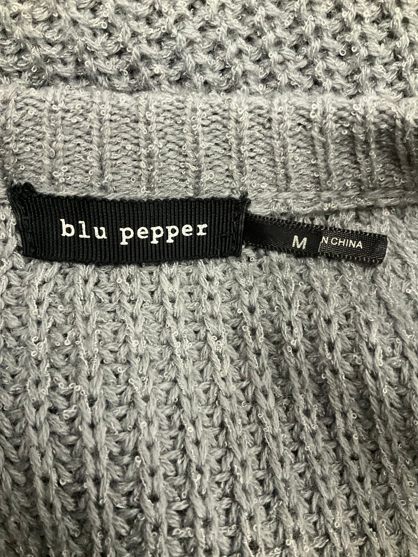 Sweater By Blu Pepper In Grey, Size: M