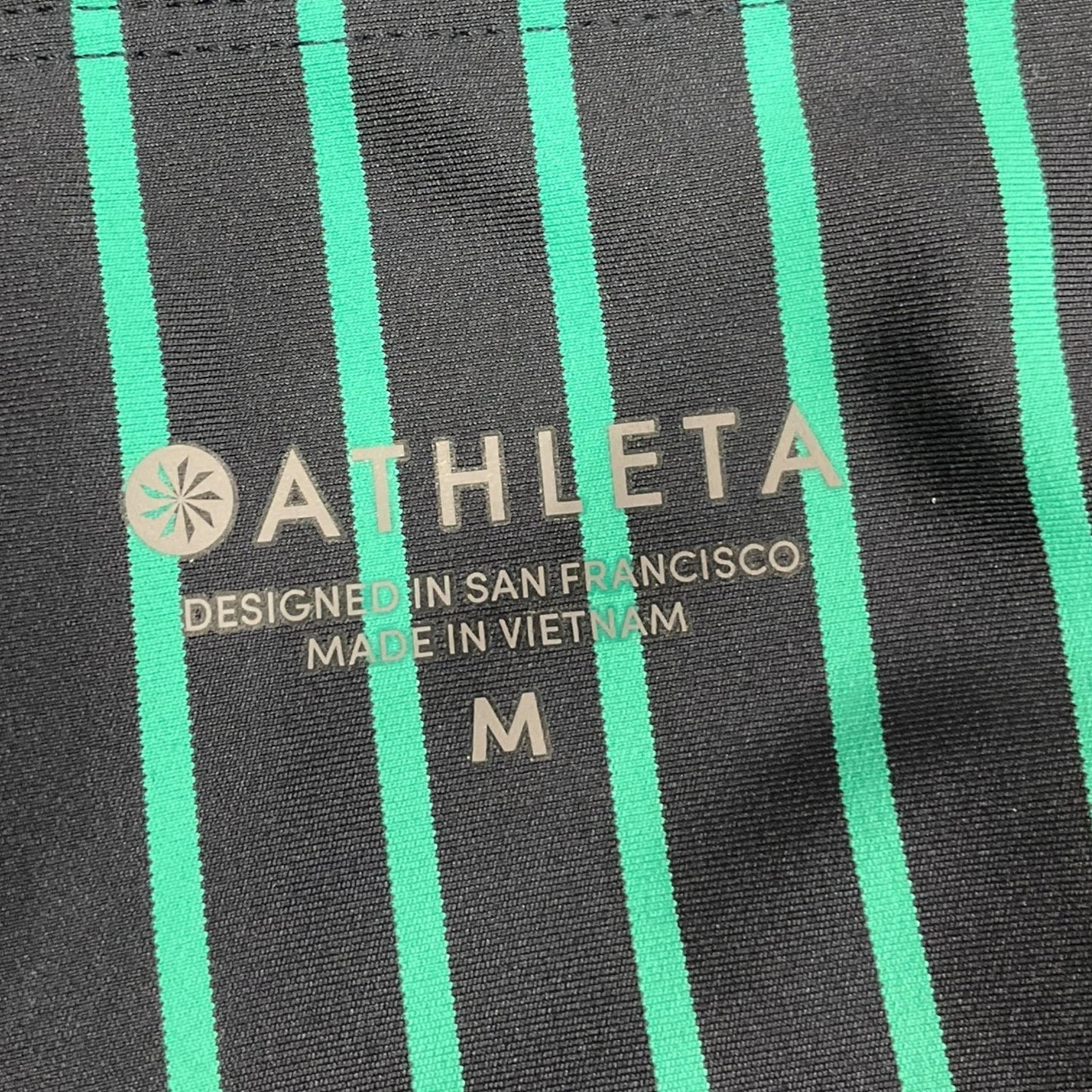 Athletic Leggings By Athleta In Striped Pattern, Size: M