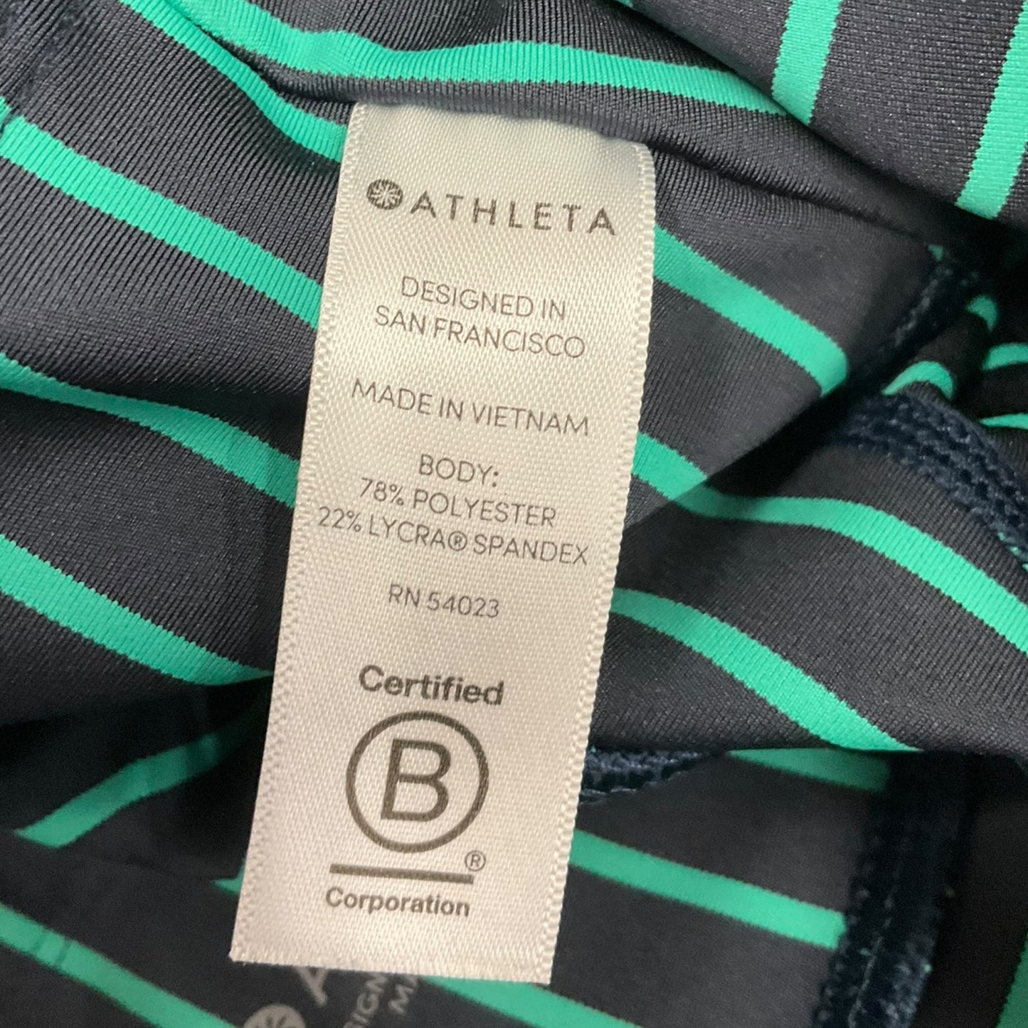 Athletic Leggings By Athleta In Striped Pattern, Size: M