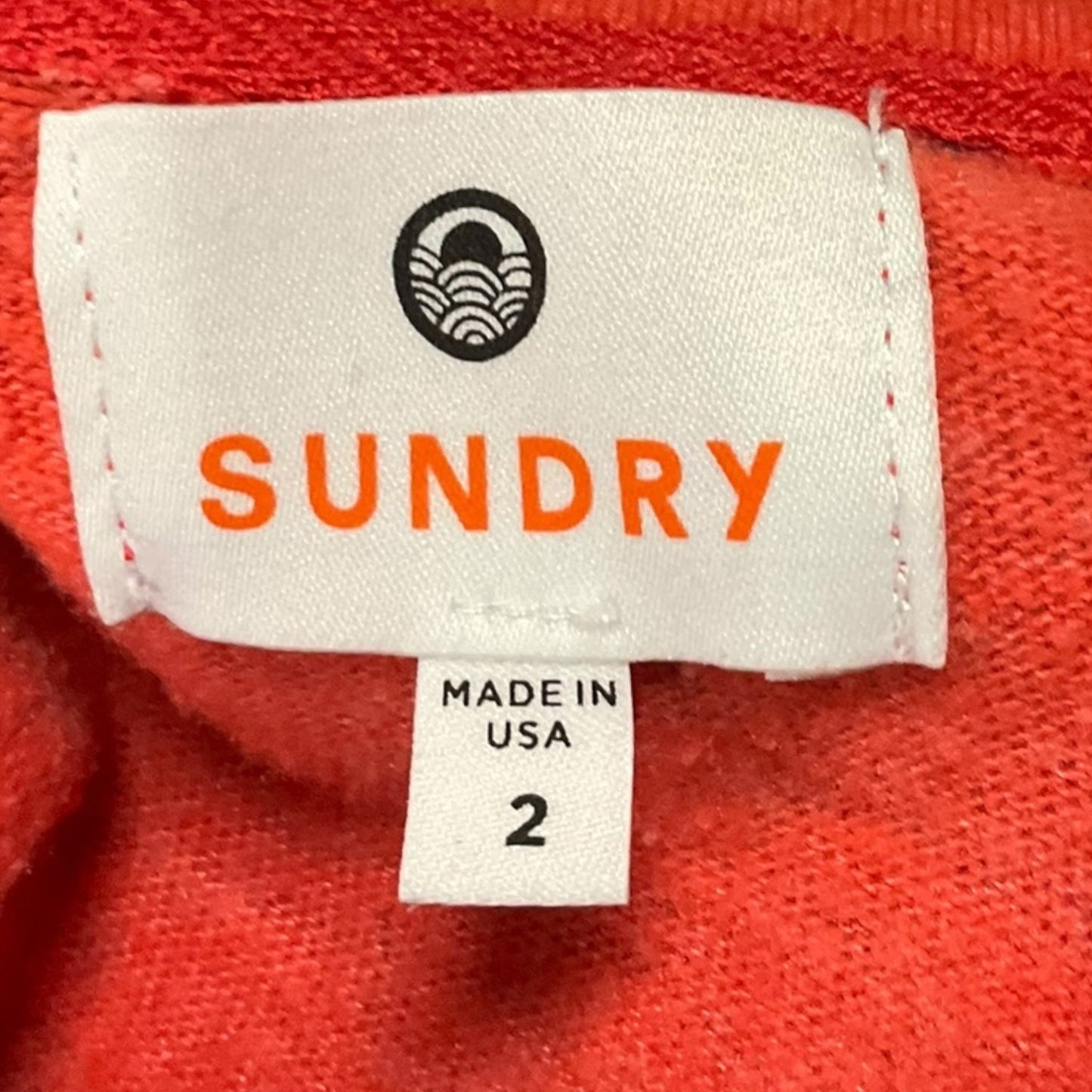 Top Long Sleeve By Sundry In Orange Denim, Size: M