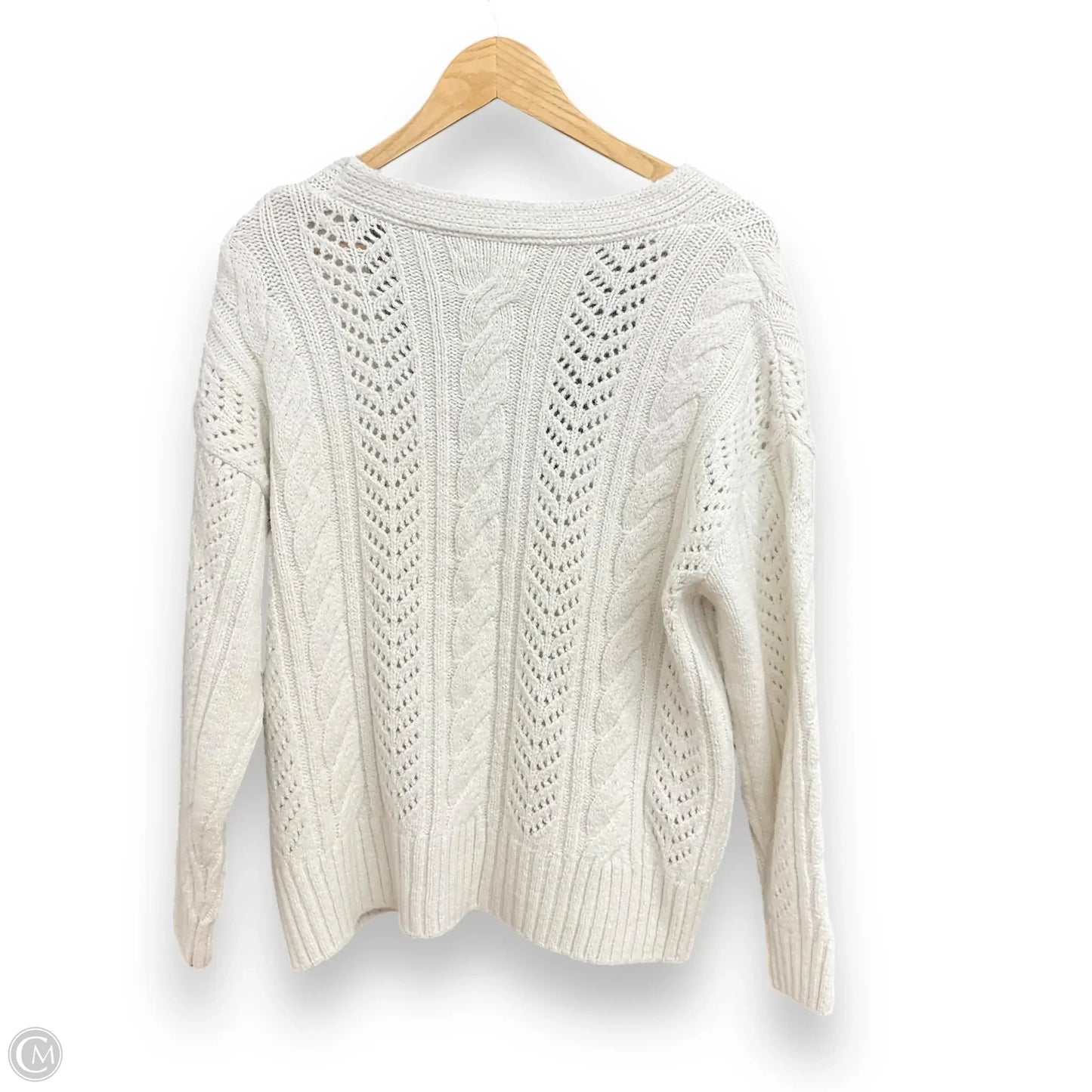 Sweater Cardigan By Anthropologie In White, Size: S