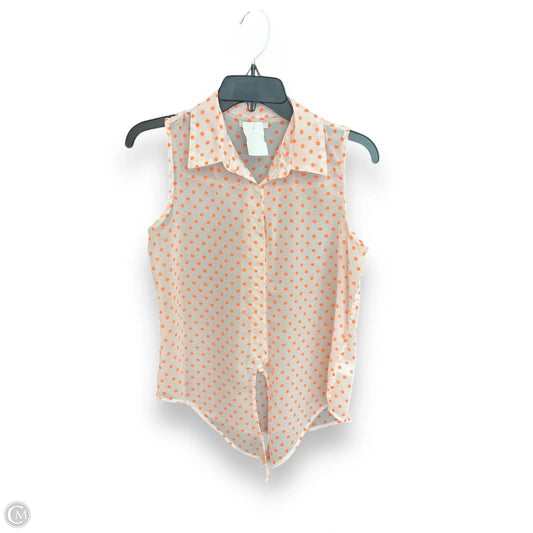 Blouse Sleeveless By Bar Iii In Polkadot Pattern, Size: S