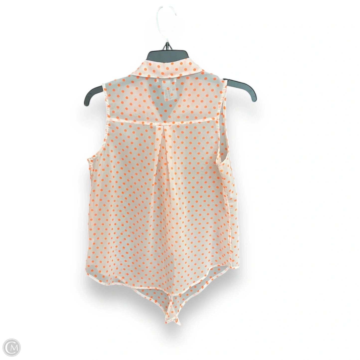 Blouse Sleeveless By Bar Iii In Polkadot Pattern, Size: S