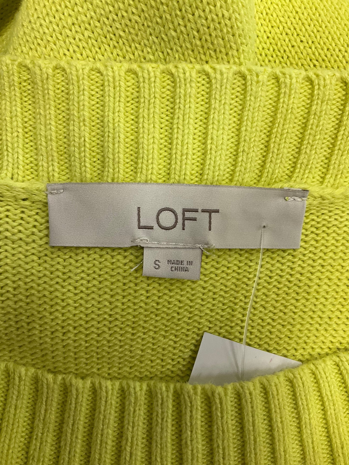 Chartreuse Sweater Loft O, Size S