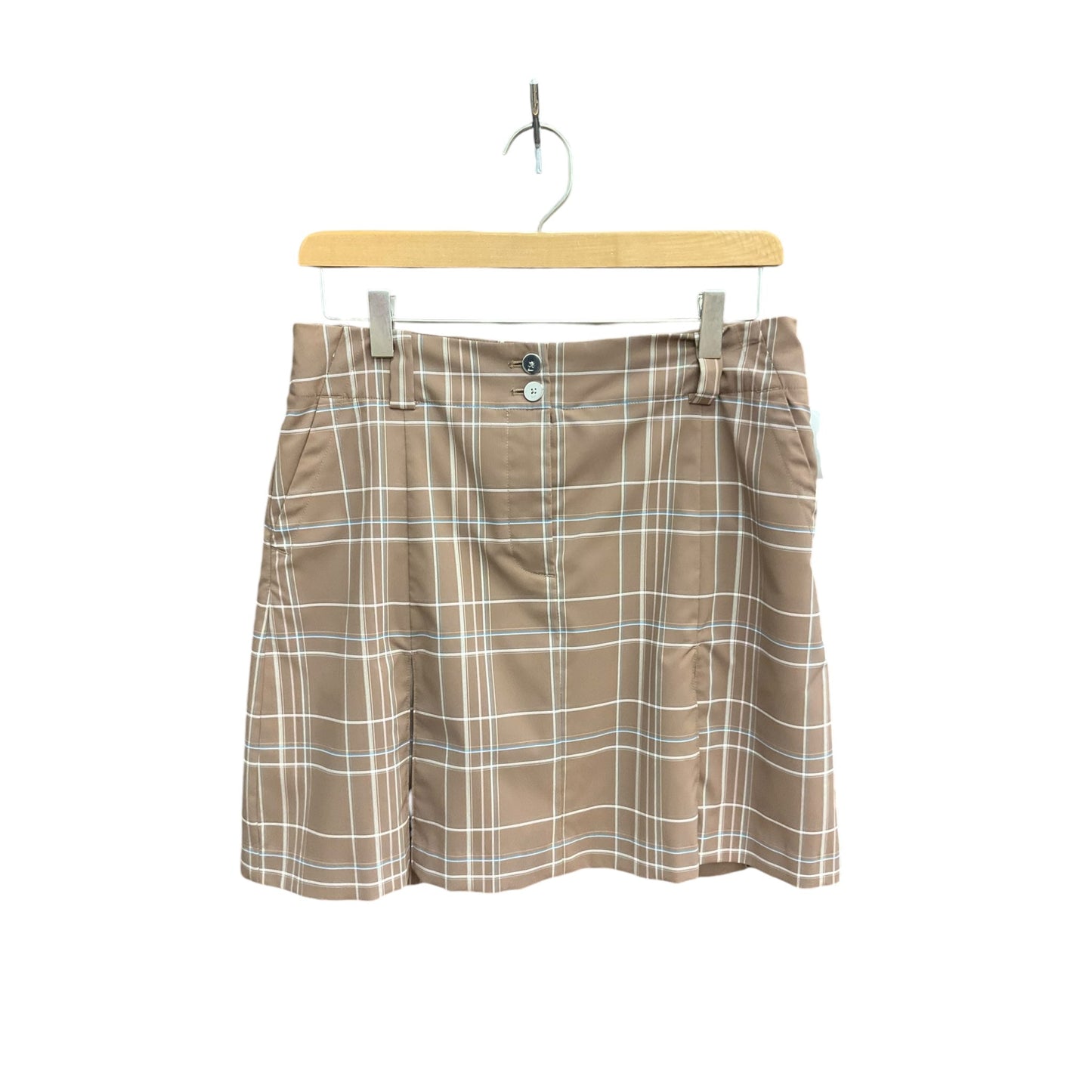 Athletic Skort By Nike Apparel In Plaid Pattern, Size: 6petite