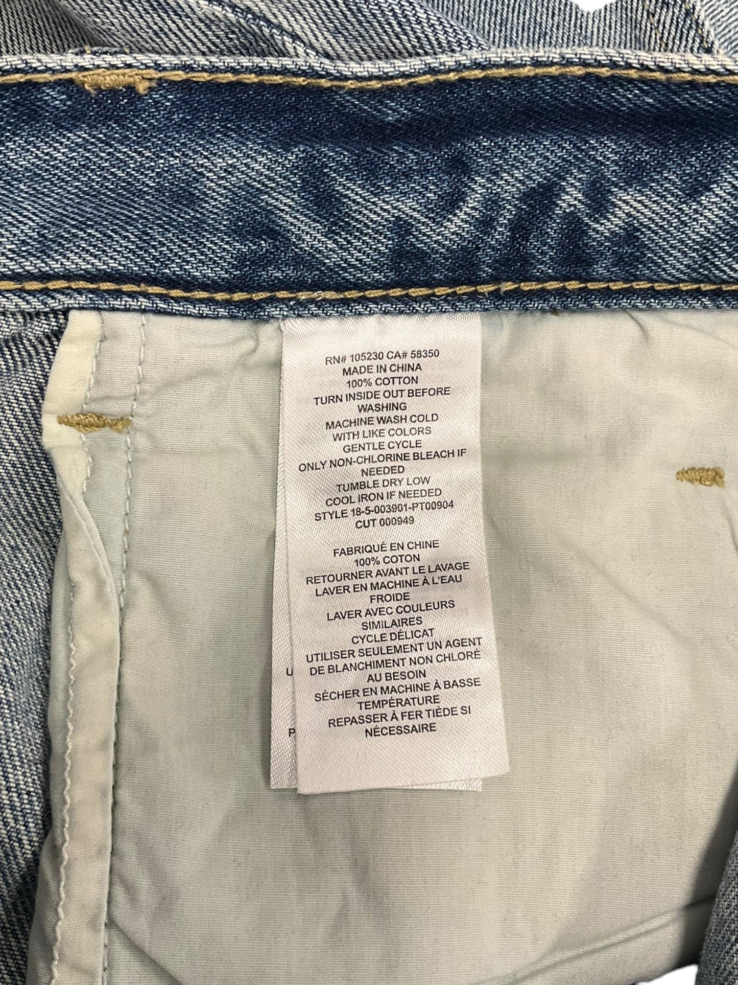 Jeans Straight By Current Elliott In Blue, Size: 0