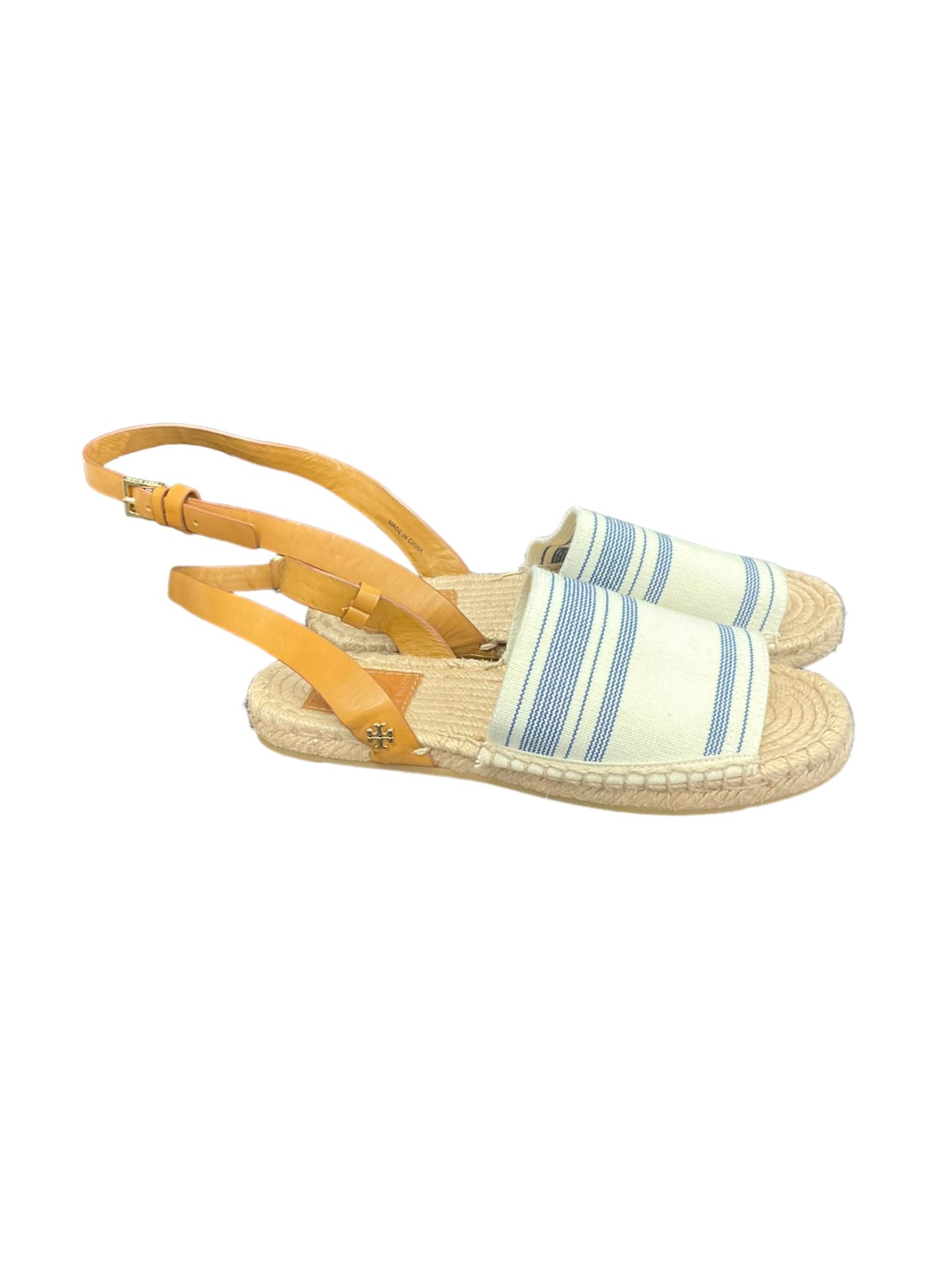 Sandals Designer By Tory Burch In Striped Pattern, Size: 5.5